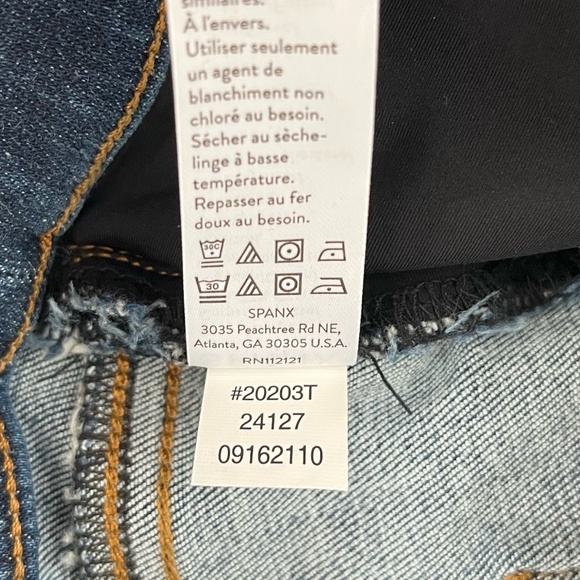 NWT SPANX | Classic Distressed Ankle Skinny Jeans in Medium Wash | Size L TALL - Picture 11 of 11